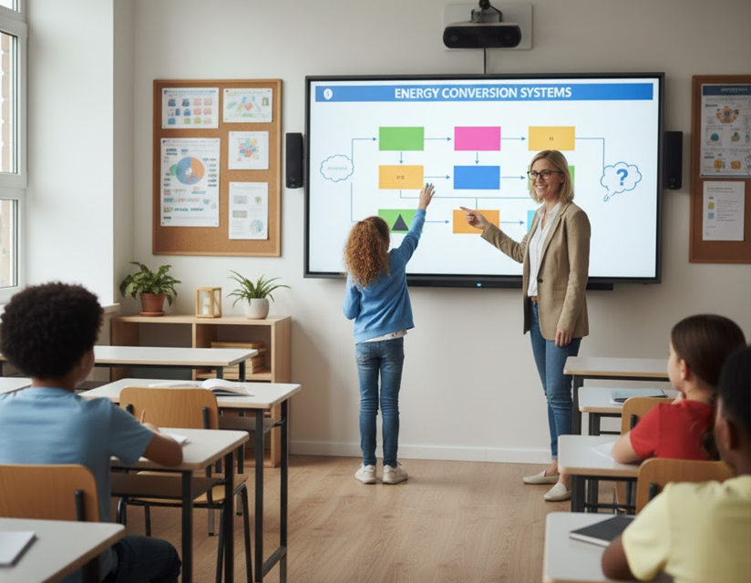 interaktiver Unterricht mit digitalen Schultafeln von projektor.at, Touchscreen Whiteboards für Bildungseinrichtungen